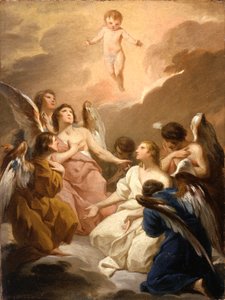 キリストの子供を崇拝する7人の天使、1730-40年頃